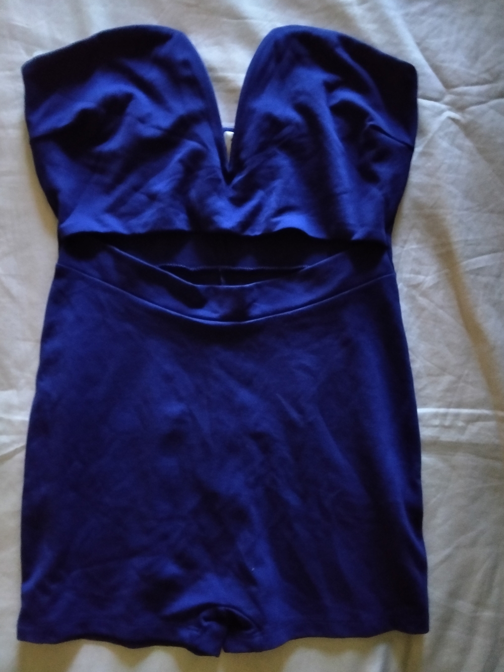 Chico's Strapless Navy Blue Romper